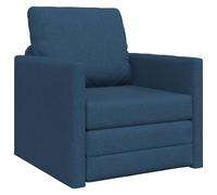 Yisssmeng Canapé-Lit Convertible Tissu Bleu 74 x 77 x 81 cm | Fauteuil convertible modulable en lit d'appoint compact pour salon, studio et chambre d'amis, structure stable