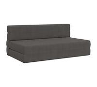 Yisssmeng Canapé-lit Pliant 2 Places Gris Foncé 203x152x15 cm | Chauffeuse modulable 2 places en velours côtelé et mousse pour salon, chambre d'ami ou studio d'étudiant.