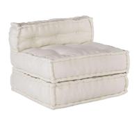Yisssmeng Canapé modulaire en coton crème 70 x 70 x 54 cm | Module de coussin flexible en coton pour salon et véranda, idéal comme siège confortable ou fauteuil de sol.