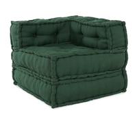 Yisssmeng Canapé modulaire vert 70 x 70 x 54 cm en coton Canapé de sol | Coussin de sol flexible en coton avec rembourrage en mousse pour salon, chambre d'adolescent et véranda protégée.