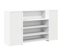 Yisssmeng Comptoir de réception blanc - 180 x 50 x 103,5 cm - En bois - Design moderne avec comptoir intégré - Pour bureau, hôtel, cabinet, salon