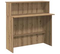 Yisssmeng Comptoir de réception en chêne Artisan - 100 x 50 x 103,5 cm - En bois robuste avec étagère intégrée - Design moderne pour bureau, cabinet, salon et bureau à domicile