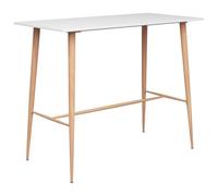 Yisssmeng Ensemble de bar 7 pièces avec table 120 x 60 cm et 6 tabourets de | Salon moderne composé d'une table de bar et de 6 chaises de comptoir pour salle à manger, cuisine, pub ou bistrot