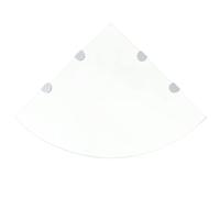 Yisssmeng Étagère Angle Verre Trempé 45x45 cm avec Supports Chromés | Rangement mural élégant pour salon, salle de bain et cuisine. Supporte jusqu'à 15 kg de décoration.