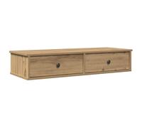 Yisssmeng Étagère Murale avec Tiroirs Chêne Artisanal 100x37,5x19 cm | Console de rangement suspendue en bois d'ingénierie avec 2 tiroirs pour salon et chambre.