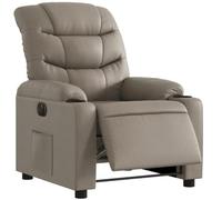 Yisssmeng Fauteuil de relaxation électrique - Marron cappuccino - 75,5 x 93 x 99,5 cm - En cuir synthétique - Avec fonction pliable - Pour salon, chambre à coucher