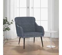 Yisssmeng Fauteuil lounge en velours gris foncé 63 x 76 x 80 cm pour salon, chambre à coucher avec structure en métal et assise en mousse