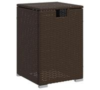 Yisssmeng Housse de réservoir de propane 40 x 40 x 60 cm, revêtement de bouteille de gaz en rotin PE, table d'appoint pour réservoirs de gaz de 9 kg, table en acier stable pour jardin, terrasse