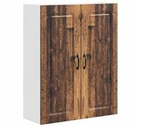 Yisssmeng Kalmar Armoire de cuisine en bois recyclé 80 x 31 x 100 cm - Grand espace de rangement - Design robuste - Aspect moderne - Armoire haute compacte pour cuisine et salon