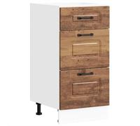 Yisssmeng Kalmar Meuble bas de cuisine, en bois recyclé, 40 x 46 x 81,5 cm, en bois massif, pieds réglables, pour cuisine, couloir, salon, buffet ou armoire multi-usages