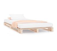 Yisssmeng Lit à palettes 75 x 190 cm en bois massif de pin naturel, lit en bois pour petit matelas simple de 60 cm, cadre de lit plat pour chambre à coucher et lit d'appoint