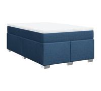 Yisssmeng Lit à sommier tapissier, 120 x 200 cm, bleu, housse en tissu avec matelas à ressorts ensachés de 20 cm d'épaisseur, surmatelas amovible de 5 cm, robuste, pour chambre d'adolescent et chambre