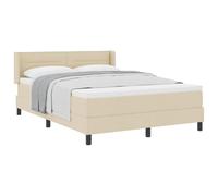 Yisssmeng Lit à sommier tapissier 140 x 190 cm avec matelas et surmatelas | Parure de lit complète pour chambre à coucher avec dossier réglable en 2 positions et ressorts élastiques à points.
