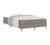 Yisssmeng Lit à sommier tapissier avec matelas, 120 x 190 cm, lit capitonné moderne, taupe, lit double en tissu avec matelas à ressorts ensachés et cadre solide pour chambre à coucher