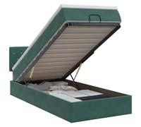 Yisssmeng Lit ottoman avec matelas à ressorts ensachés, 90 x 190 cm, velours