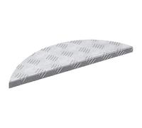 Yisssmeng Lot de 10 marches d'escalier argentées - 60 x 18 x 2,5 cm - En aluminium - Design demi-lune - Protection d'escalier - Tôle ondulée moderne - Pour l'intérieur et l'extérieur - Protection
