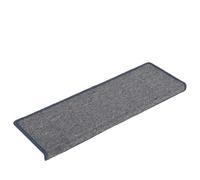 Yisssmeng Lot de 15 Tapis d'Escalier Antidérapants 65x21 cm Gris Bleu | Marchettes pliables en polypropylène insonorisant avec adhésif double face pour protection des marches intérieures.