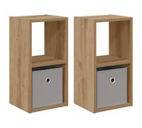 Yisssmeng Lot de 2 tables de chevet en chêne Artisan moderne avec tiroir et compartiment de rangement, console de chevet étroite pour chambre à coucher et salon, 25,5 x 22 x 49,5 cm