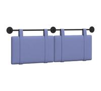 Yisssmeng Lot de 2 têtes de lit suspendues - Montage mural - Tissu bleu jean - Pour lit double et lit simple - Avec rail en métal - 130 x 55 cm