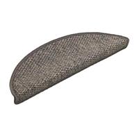 Yisssmeng Lot de 30 Tapis d'Escalier Antidérapants 56x17 cm Gris Beige | Protection insonorisante et adhésive double face pour marches d'escalier intérieur, design aspect sisal lavable et pliable.