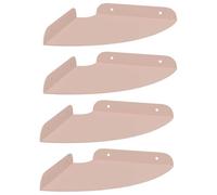 Yisssmeng Lot de 4 étagères d'angle roses flottantes en acier mat 18 x 18 cm - Étagère murale carrée peu encombrante pour la décoration, les livres et le rangement dans le salon, la cuisine et la