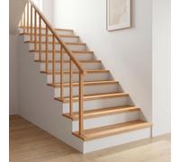 Yisssmeng Lot de 4 Marches d'Escalier Hêtre Massif 120x25x2 cm Naturel | Fabriquées en hêtre massif brut, ces marchettes protègent votre escalier d'intérieur tout en offrant un style personnalisé.