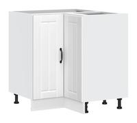 Yisssmeng Lucca Meuble d'angle - Blanc - 75,5 x 75,5 x 81,5 cm - Avec pieds réglables en hauteur - Capacité de rangement de 70 kg - Commode de cuisine moderne pour cuisine, salle à manger et couloir