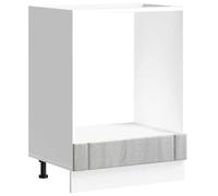 Yisssmeng Lucca Meuble de cuisine encastrable pour four en bois Gris Sonoma 60 x 46 x 81,5 cm Design peu encombrant avec pieds réglables