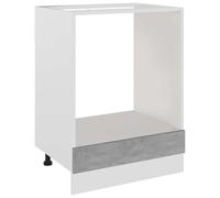 Yisssmeng Lyon Armoire de cuisine encastrable pour four 60 x 46 x 81,5 cm - En bois gris béton - Meuble de cuisine moderne pour four encastrable sans plan de travail