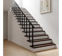 Yisssmeng Marche d'Escalier Bois Hêtre Massif 120x30x2 cm 8 Pièces | Planche de marche rustique marron foncé pour escalier intérieur de maison et duplex, habillage moderne et résistant.