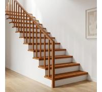 Yisssmeng Marche d'Escalier Chêne Massif 80x30x2 cm Lot de 4 Marron | Marche en bois naturel pour rénovation d'escalier intérieur dans le salon ou couloir. Aspect chaleureux et élégant.