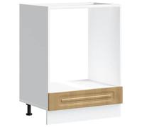 Yisssmeng Meuble de cuisine Kalmar 60 cm, meuble de four en bois de chêne artisanal, meuble de cuisine pour four encastrable et micro-ondes, 60 x 46 x 81,5 cm