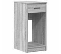Yisssmeng Meuble d'ordinateur gris Sonoma 35 x 45 x 77 cm avec tiroir - Design moderne en bois - Durable et peu encombrant - Table PC pour bureau à domicile, salon et configuration de jeu