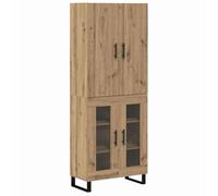 Yisssmeng Meuble Haut Rangement 2 Pcs Chêne Artisanal 69.5x34x180 cm