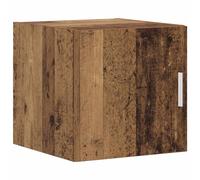 Yisssmeng Meuble Mural Bois Ancien 40 x 42,5 x 40 cm Rangement Suspendu | Armoire suspendue gain de place pour salon et séjour. Porte réversible avec poignée argentée et fixation murale facile.