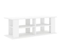 Yisssmeng Meuble TV Blanc en Bois d'Ingénierie 96 x 35 x 33,5 cm | Table basse de salon moderne avec étagère ouverte pour appareils multimédias, livres ou objets décoratifs.