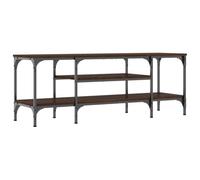 Yisssmeng Meuble TV Industriel en Bois d'Ingénierie et Fer 121x35x45cm | Buffet bas de rangement pour salon avec étagères ouvertes pour consoles de jeux et décodeurs.