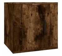 Yisssmeng Meuble TV Mural en Bois d'Ingénierie Chêne Fumé 40x34,5x40 cm | Armoire suspendue polyvalente pour salon ou chambre avec porte réversible et grand compartiment de rangement.