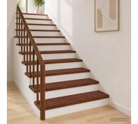 Yisssmeng Nez de Marche 4 Pièces Chêne Massif 80x25x2 cm Marron Foncé | Marches d'escalier d'intérieur en bois avec finition PU et surface pour mise en valeur déco dans le salon ou couloir.