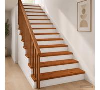 Yisssmeng Nez de Marche en Chêne Massif Intérieur 80 x 25 x 2 cm 4 Pcs | Marchepieds décoratifs en bois naturel pour habiller votre escalier dans le salon ou le couloir avec élégance et simplicité.