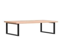 Yisssmeng Plateau de lavabo 100 x 60 cm - Montage mural - Étagère de lavabo en bois massif de hêtre et acier - Étagère murale moderne pour lavabo à poser - Console de salle de bain pour salle de bain