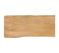 Yisssmeng Plateau de table en bois de manguier massif - 90 x 40 x 2,5 cm - Avec bord d'arbre - Design moderne - Robuste et durable - Pour bureau, jeu, cuisine, salon, bureau
