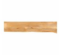 Yisssmeng Plateau de table en bois massif de mangue, 160 x 40 x 2,5 cm | Plateau de rechange rustique en bois véritable avec bord naturel de forêt pour table à manger, bureau de salle à manger ou