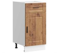 Yisssmeng Porto Armoire basse en bois recyclé 40 x 46 x 81,5 cm avec tiroir et porte Armoire de rangement peu encombrante pour cuisine, salle à manger, couloir