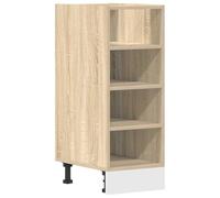 Yisssmeng Riga Meuble de cuisine en chêne Sonoma 30 x 44,5 x 81,5 cm avec pieds réglables - Buffet peu encombrant pour cuisine, couloir, salon et salle à manger