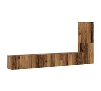 Yisssmeng Set de 3 Meubles TV Muraux en Bois d'Ingénierie Vieux Bois | Optimisez votre salon avec cet ensemble suspendu modulable offrant un grand espace de rangement et un style épuré.