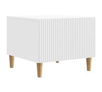 Yisssmeng Table basse blanche avec tiroir 49 x 50 x 40 cm en bois | Table d'appoint compacte blanche pour salon et bureau avec tiroir intégré et compartiment de rangement supplémentaire