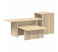 Yisssmeng Table console en chêne Sonoma 91,5 x 35 x 38,5 cm | Table d'appoint étroite avec compartiments pour couloir, salon et entrée. Surface aspect bois facile d'entretien.