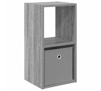 Yisssmeng Table de Chevet avec Tiroir Gris Sonoma 30,5 x 27 x 59,5 cm | Meuble d'appoint compact pour chambre ou salon, doté d'un tiroir et d'une étagère ouverte en bois d'ingénierie résistant.