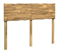 Yisssmeng Tête de lit blanche 160 cm en bois massif d'acacia avec bord | Tête de lit élégante en bois d'acacia pour la chambre à coucher. Offre un soutien dorsal confortable et une protection murale